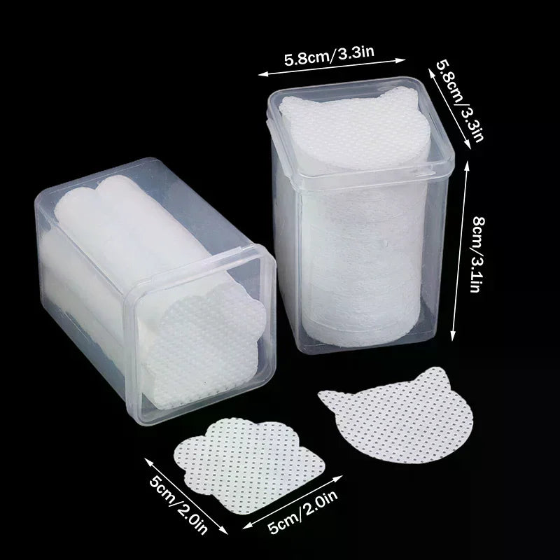 200/600 PCS Wipes Paper Eyelash Glue Remover Wipe Mouth Of The Glue Bottle Prevent Clogging Glue Cleaner Pads Lash Extension Peaceful Pleasures Health and Wellness