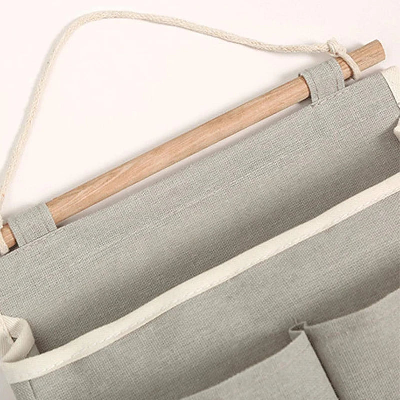 Over Door Wall Hanging Storage Caddy Organizer Bag – Linen
