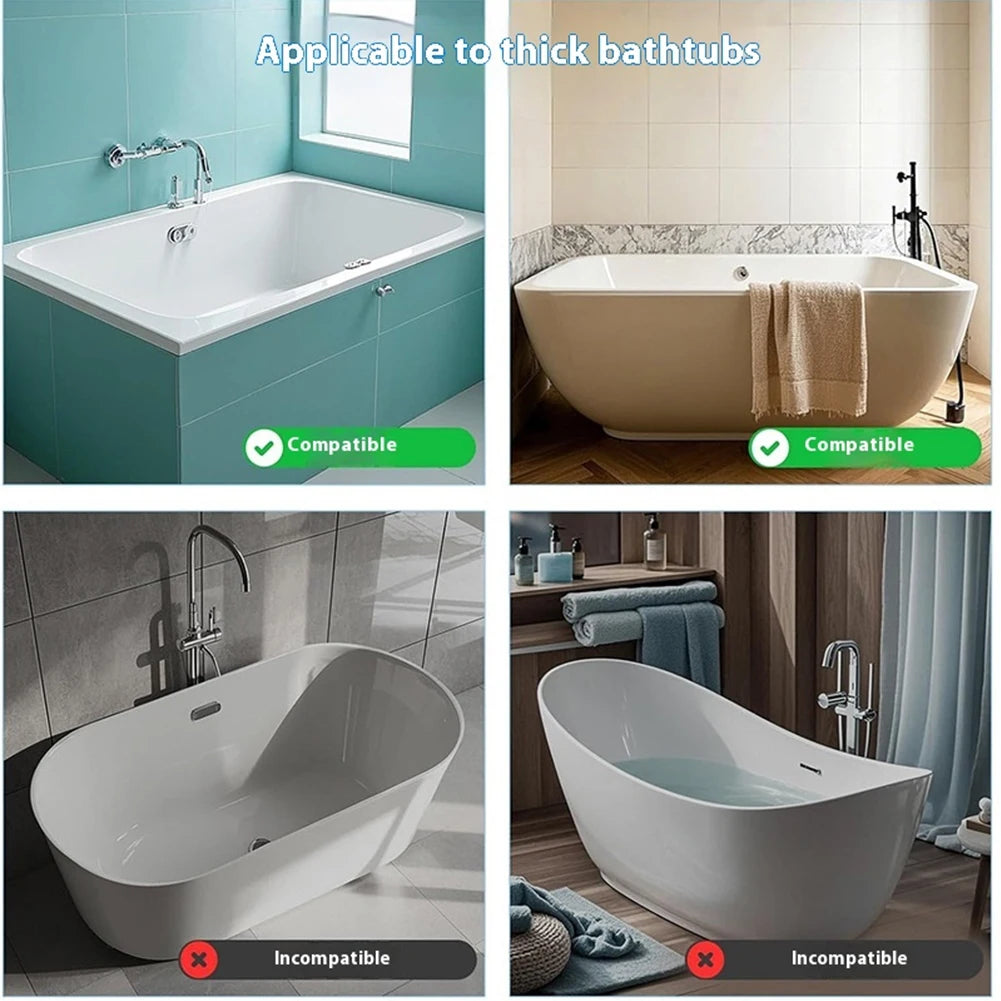Silicone Bathtub Splash Guard & Play Shelf – 11 Suction Cups