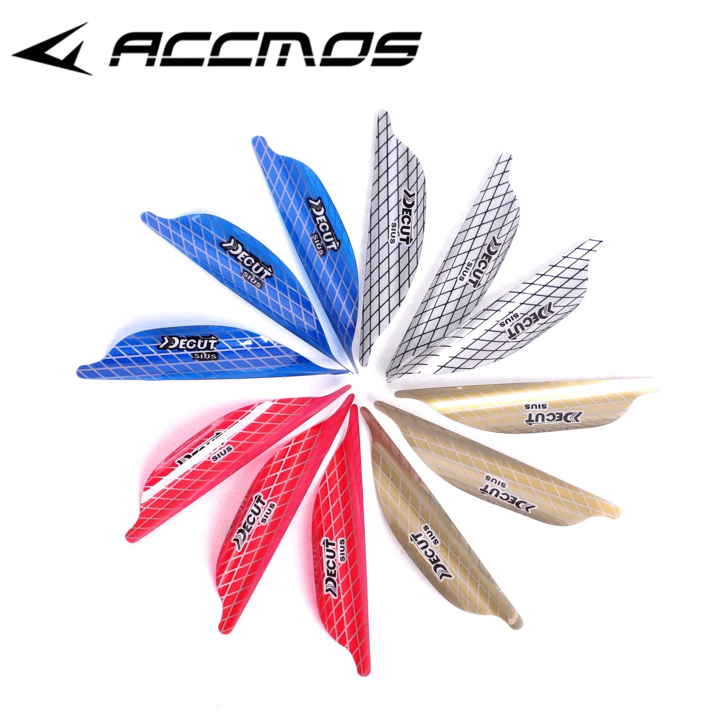 Box 1 56'' 75'' 2'' Archery Spiral Feather Spinning Arrow Vanes Left