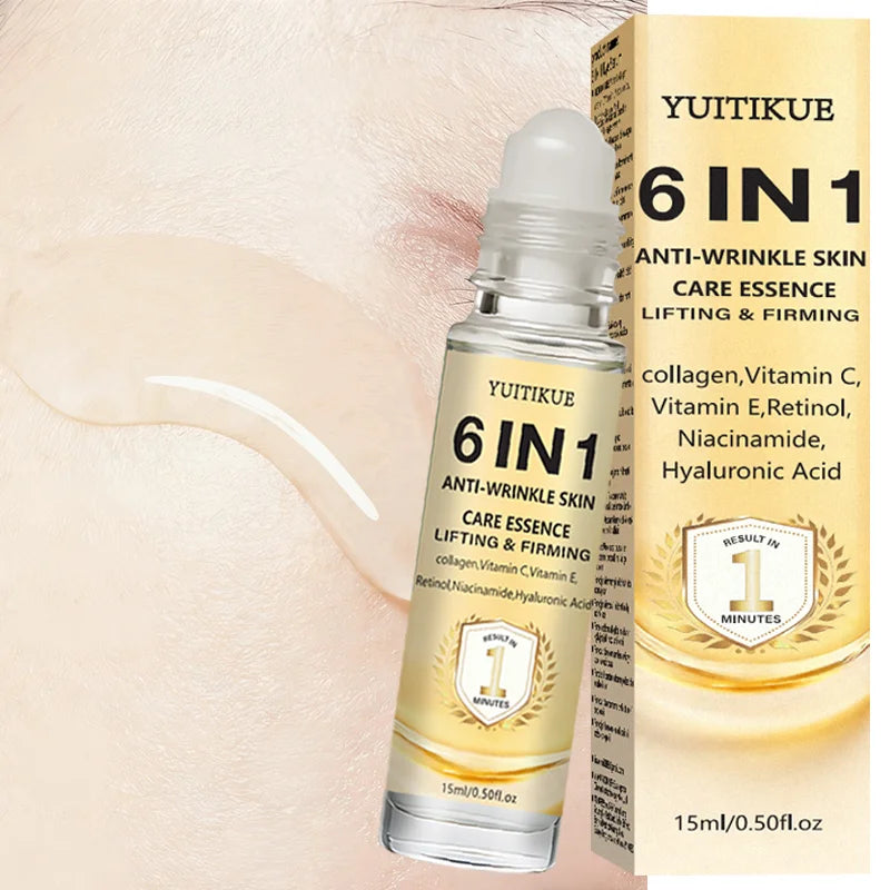 Yuitikue 6IN1 Anti-Wrinkle Skin Care Essence, 1-Minute Lifting & Firming Serum with Collagen, Retinol & Hyaluronic Acid, 15ml Peaceful Pleasures Health and Wellness