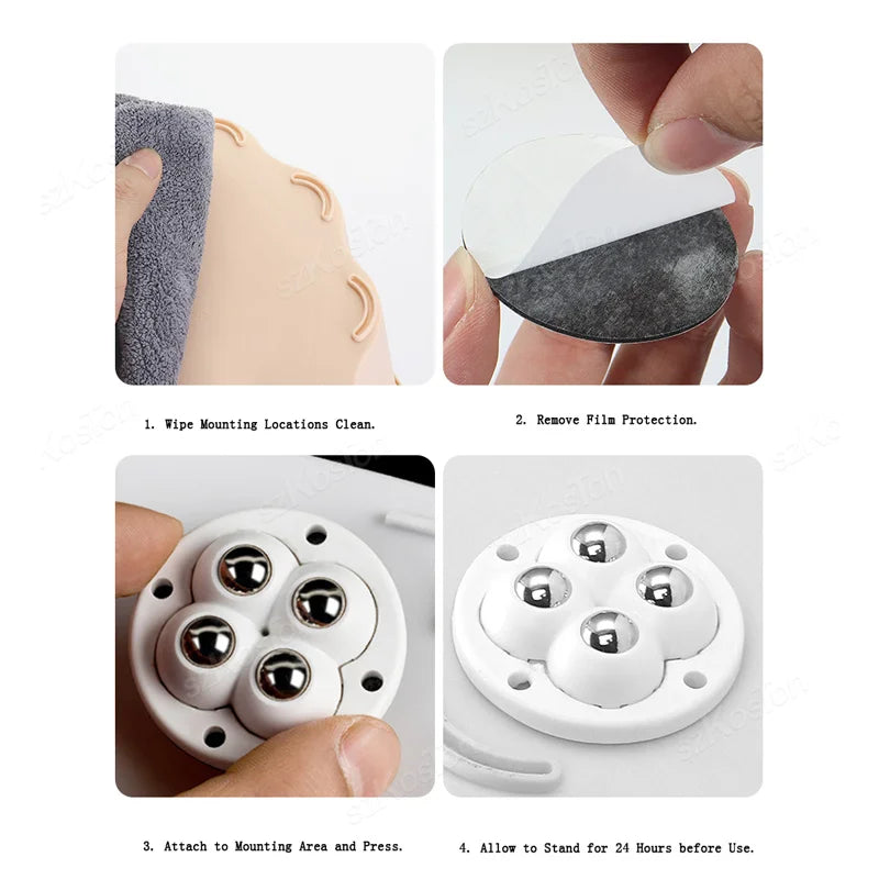 Non Punching Adhesive Furniture Ball Universal Pulley Household