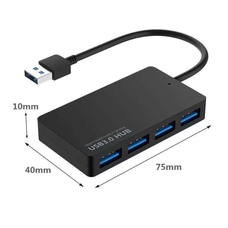 USB 3.0 Hub High Speed 4 Ports HUB Adapter Data Cable Splitter Expander Support Multi Systems Plug and Play Multi USB Adapter Peaceful Pleasures Health and Wellness