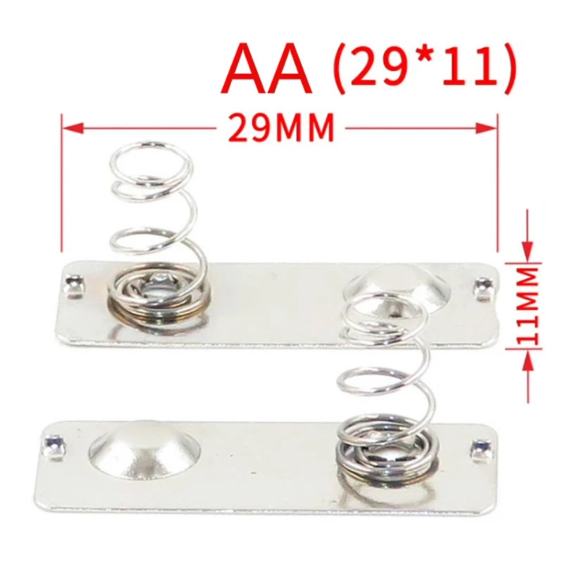 20PCS Spring Sheet AA/AAA Contact Sheet Battery Box Positive And Negative Sheets DIY Accessories Peaceful Pleasures Health and Wellness AA 29X11MM