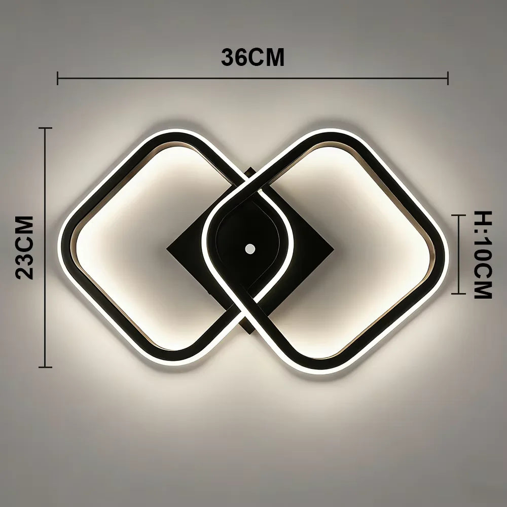 RUNTOIN LED Ceiling Light 3 Colors | Modern Surface Mount Lamp