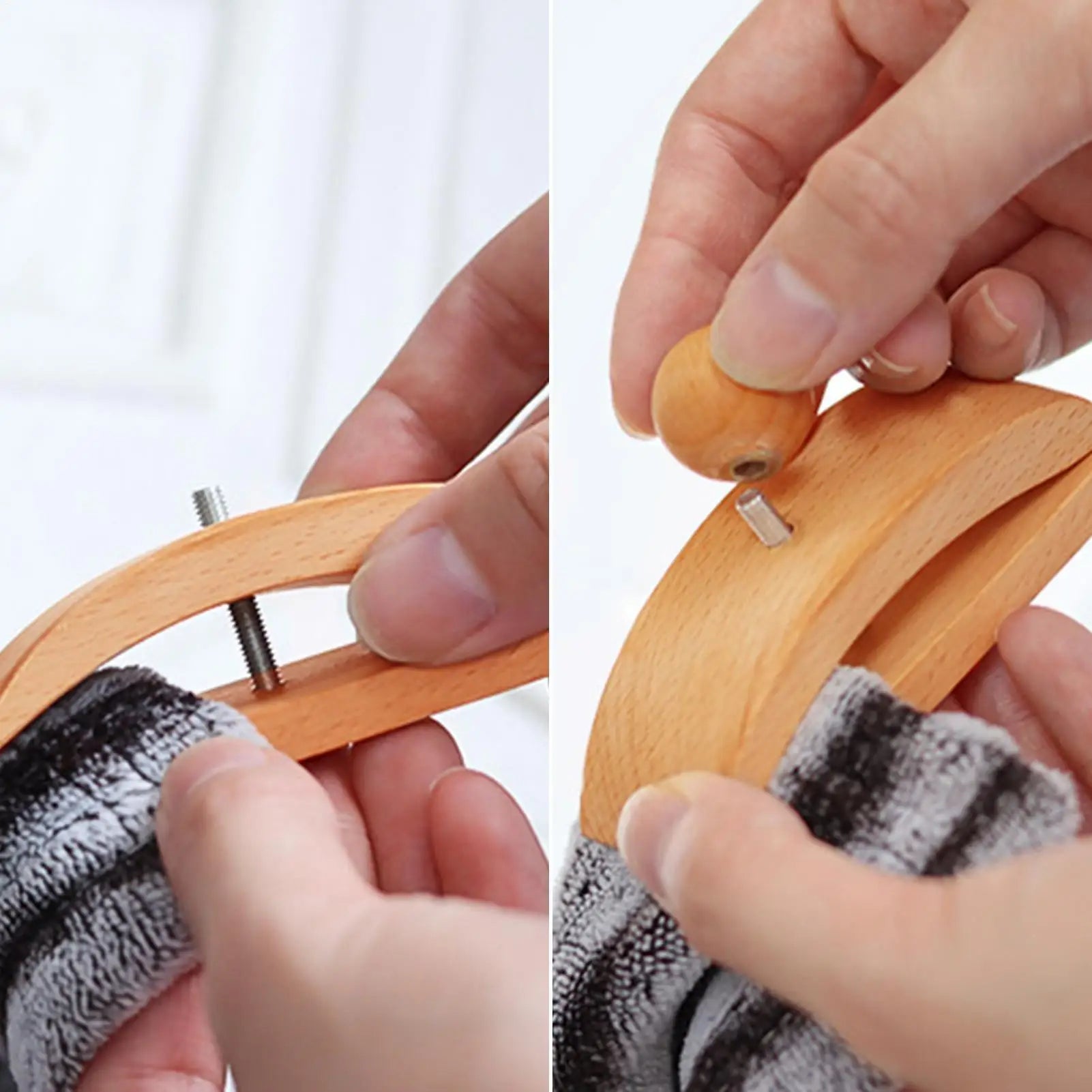 4pcs Wooden Wall Hanger, Invisible Clips For Hanging Quilts, Tapestries, Blankets, Throws, Shawls As Home Decor Peaceful Pleasures Health and Wellness