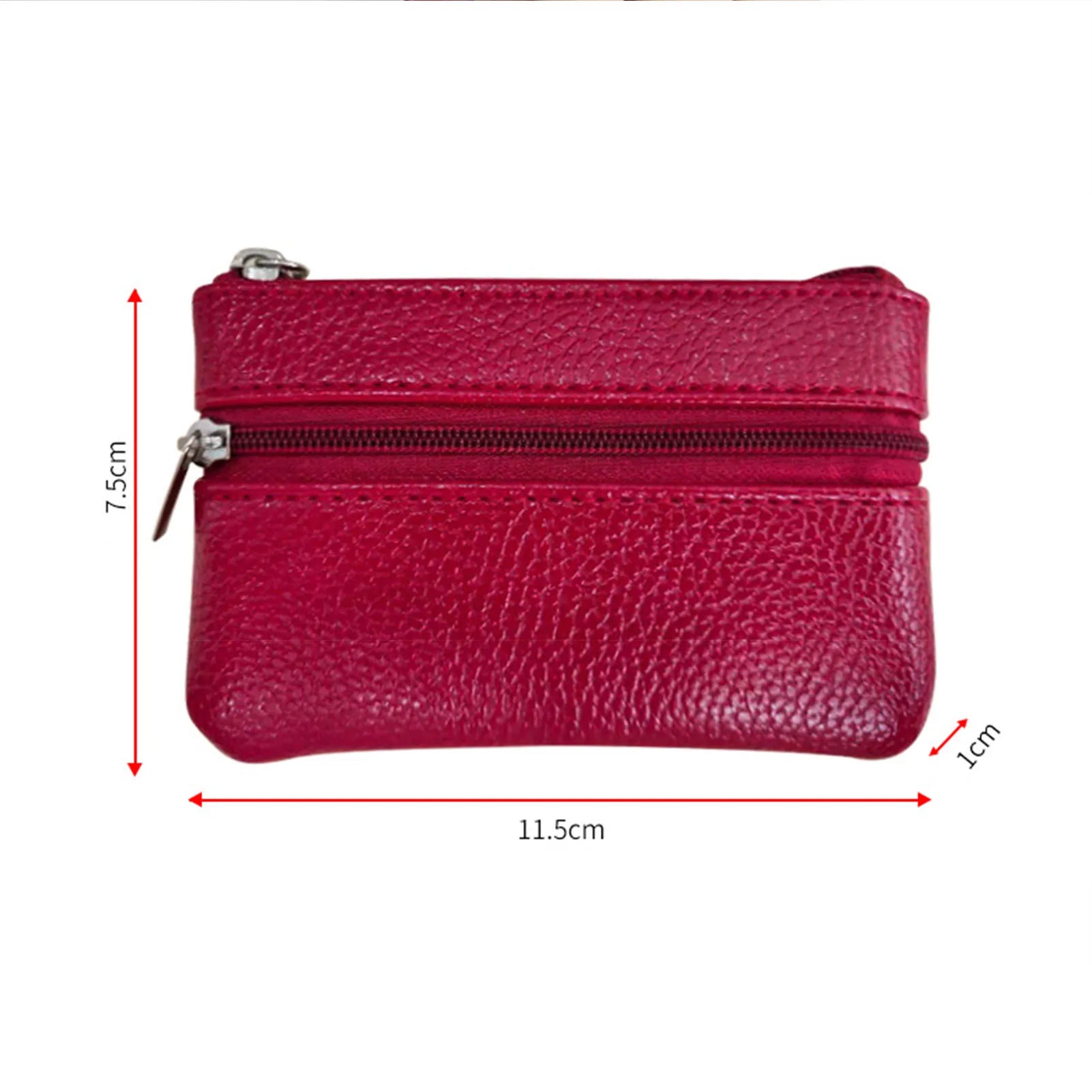 Women PU Leather Coin Wallet Portable Comfortable Coin Purse with Loop Gift for Birthday Christmas Day Peaceful Pleasures Health and Wellness