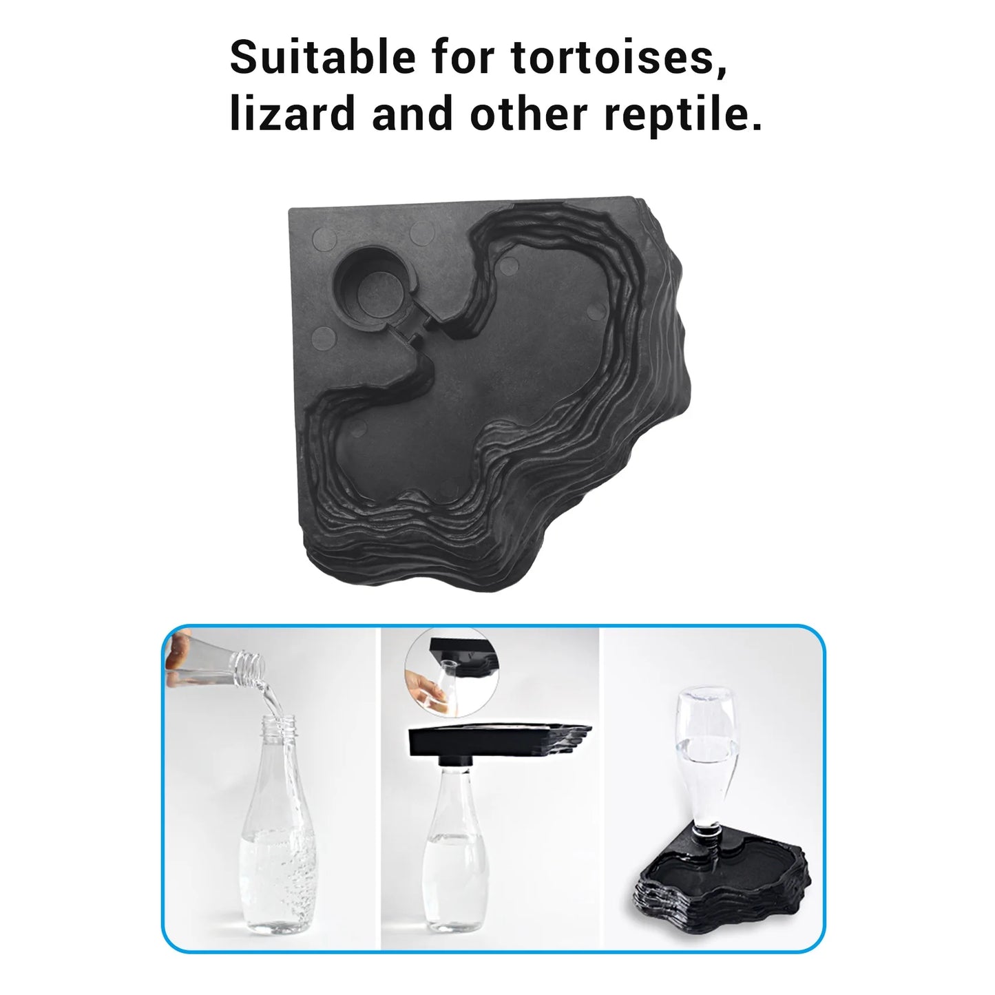 Y51A-Reptile Water Feeder Automatic Water Dispenser Waterer Feeding Accessories For Turtle Frog Bearded Dragons Lizards Geckos F Peaceful Pleasures Health and Wellness