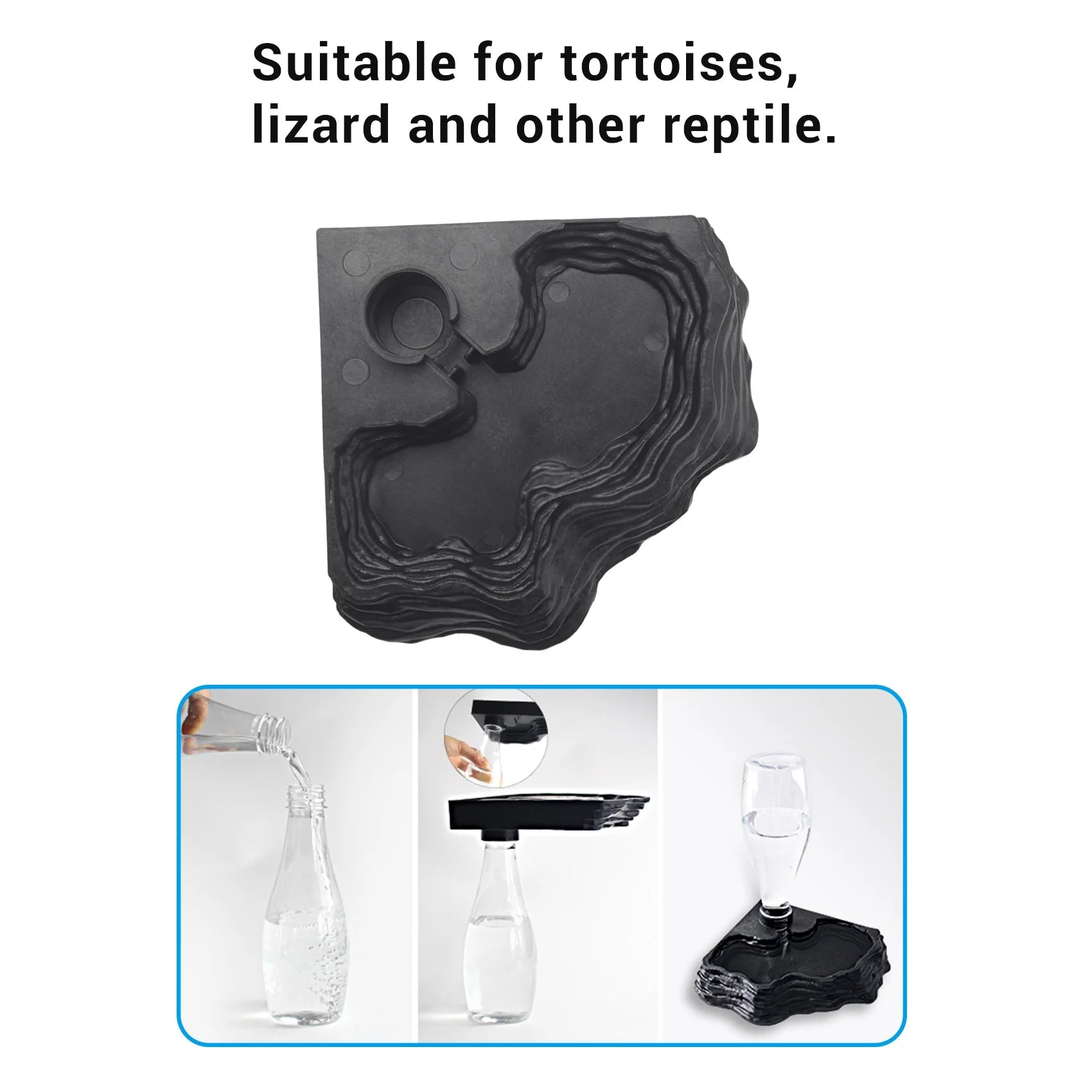 Y51A-Reptile Water Feeder Automatic Water Dispenser Waterer Feeding Accessories For Turtle Frog Bearded Dragons Lizards Geckos F Peaceful Pleasures Health and Wellness