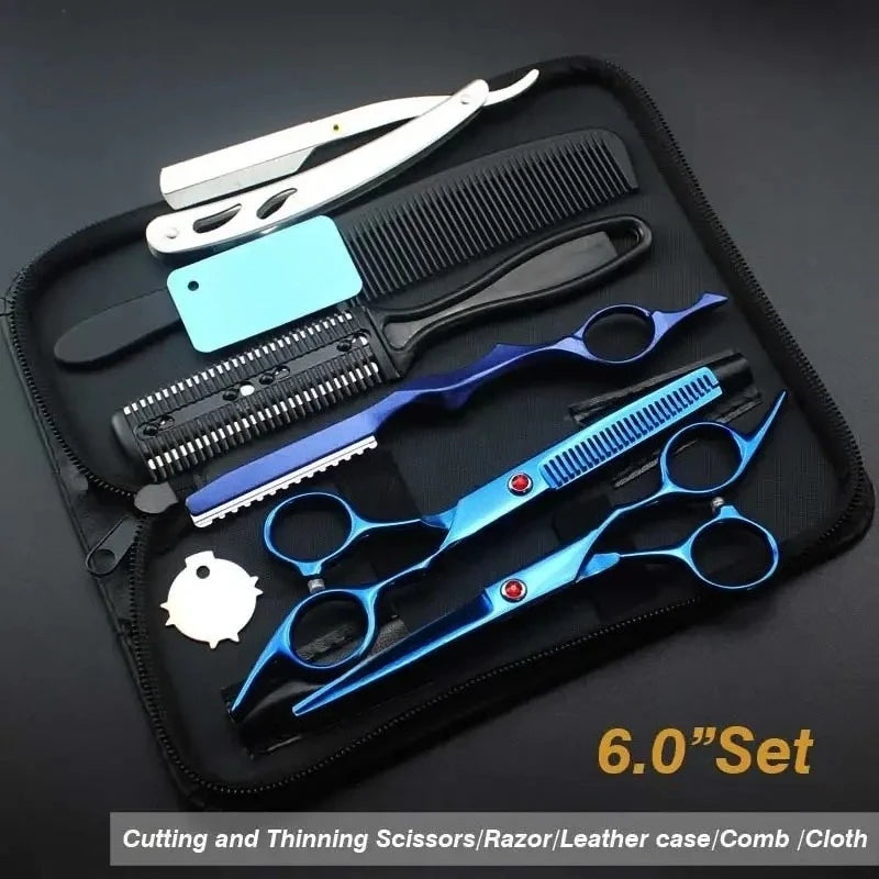 Purple Diamond Japanese Hair Scissors Cheap Hairdressing Scissors Shears Hairdresser Shaver Haircut Scissors Peaceful Pleasures Health and Wellness Bule Set