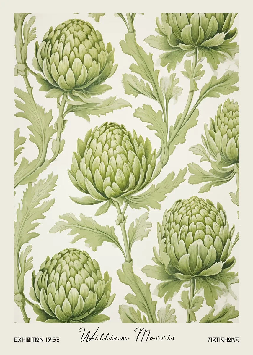 William Morris Retro Kitchen Fruit Canvas Wall Art | Dining Decor
