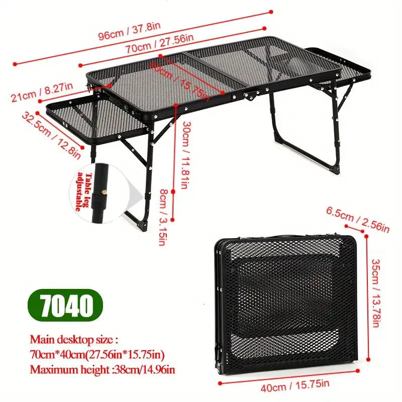 Aluminum Alloy Folding Camping Table | Height Adjustable Portable
