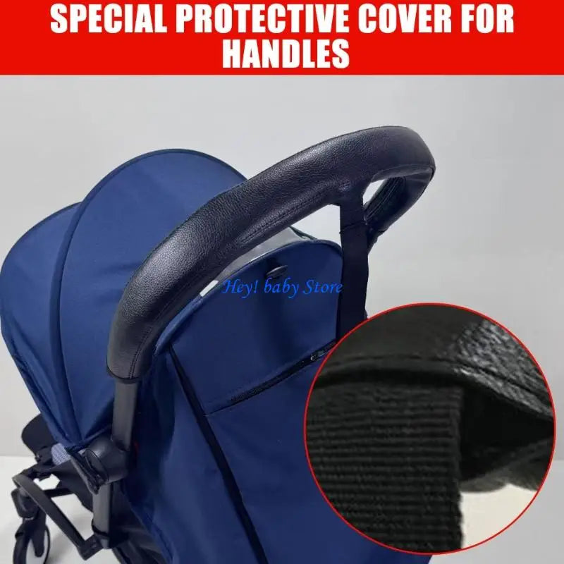 Universal Stroller Handle Cover | Anti-Slip PU Leather Grip Stroller Handle Cover Peaceful Pleasures Health and Wellness