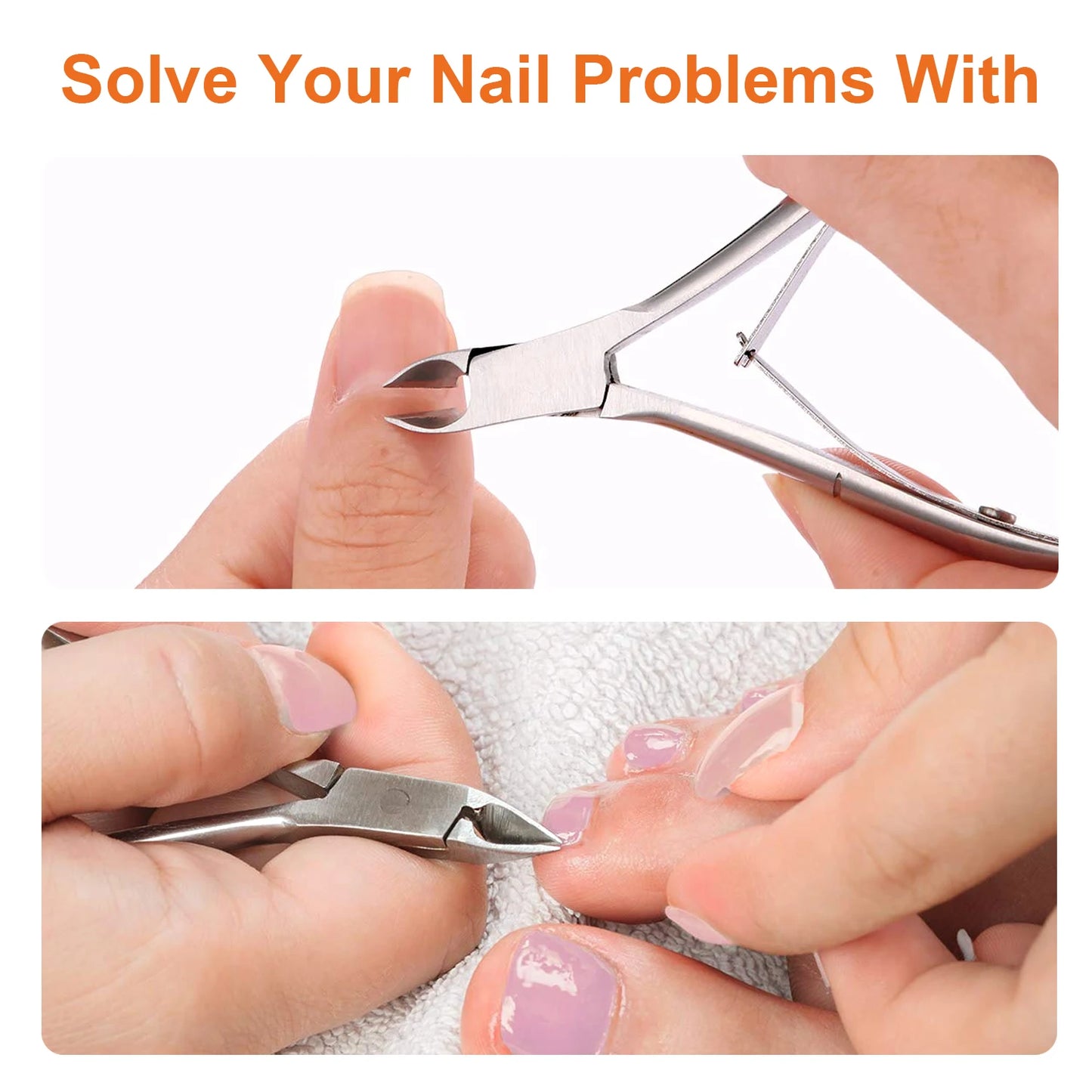 3 Packs stainless steel Cuticle Nippers Cuticle Trimmer,Professional Nail Care Tool For Manicure Pedicure And Nail Art Designs Peaceful Pleasures Health and Wellness