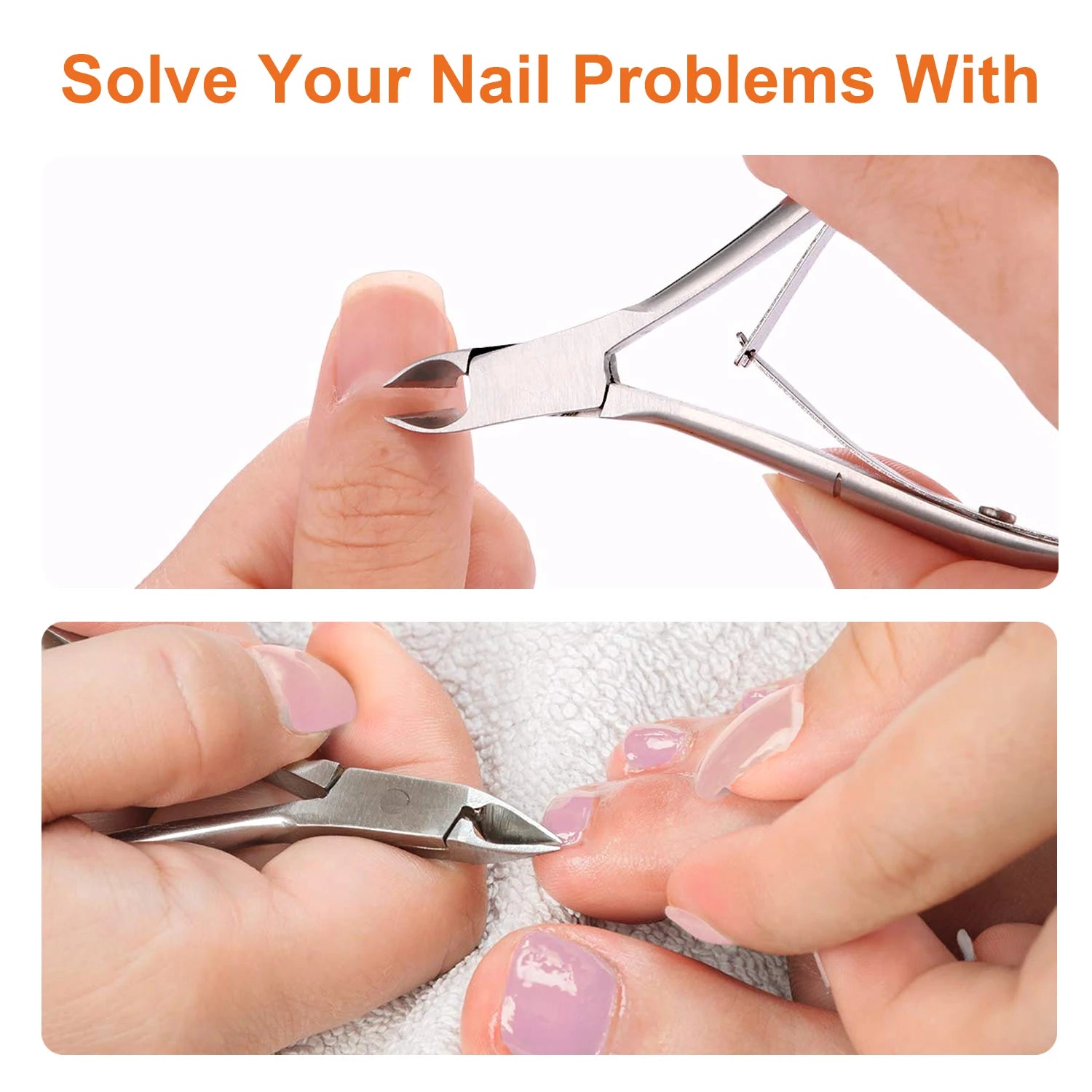 3 Packs stainless steel Cuticle Nippers Cuticle Trimmer,Professional Nail Care Tool For Manicure Pedicure And Nail Art Designs Peaceful Pleasures Health and Wellness