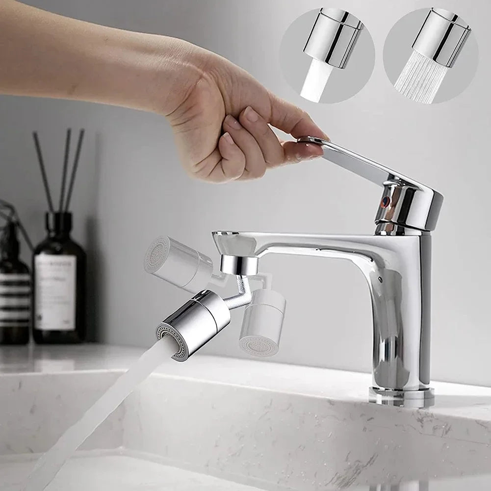 720° Rotating Faucet Extender – Splash-Proof Sprayer Aerator