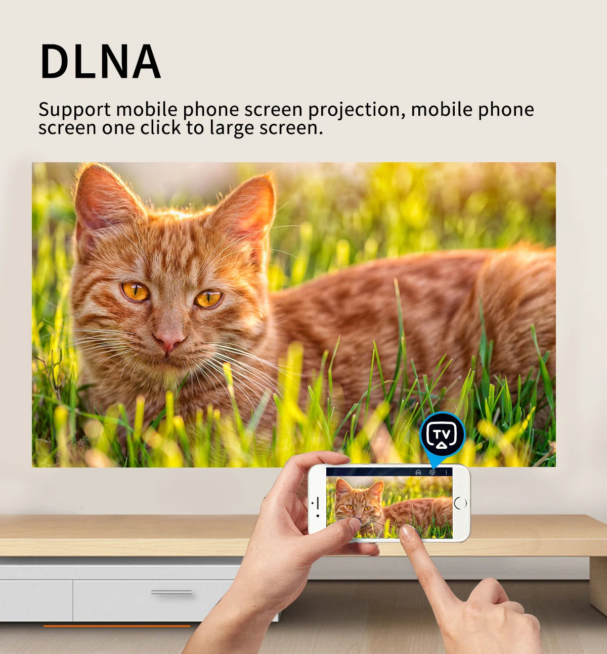 Smart Projector WIFI Mini Portable Home Theater Mobile Phone Same Screen Projector Support 4K LED Home Video Projector &Speaker Peaceful Pleasures Health and Wellness