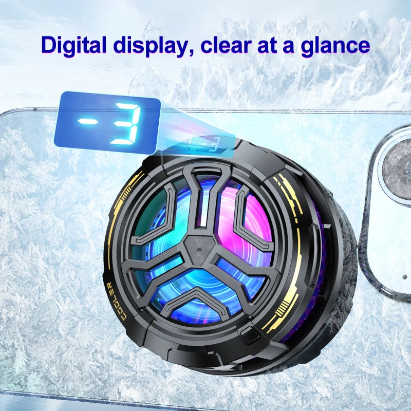 Magnetic Absorption Cooling Fan For Mobile Phone Cooler Fan Phone Three-gear Adjustable Phone Cooler For Games Processor Cooler Peaceful Pleasures Health and Wellness
