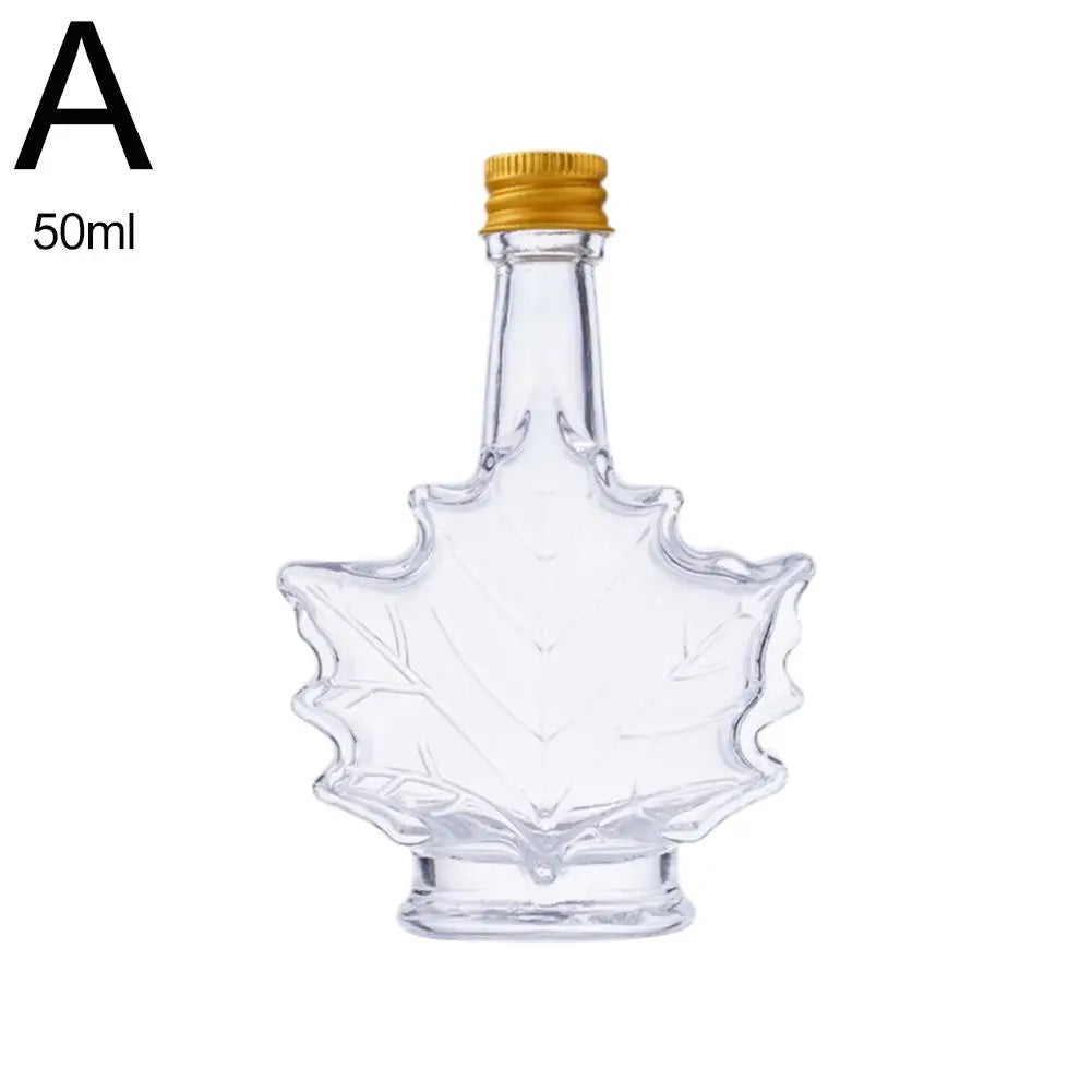 Mini Glass Whisky Leaf Shape Bottles for Liquor Peaceful Pleasures Health and Wellness A