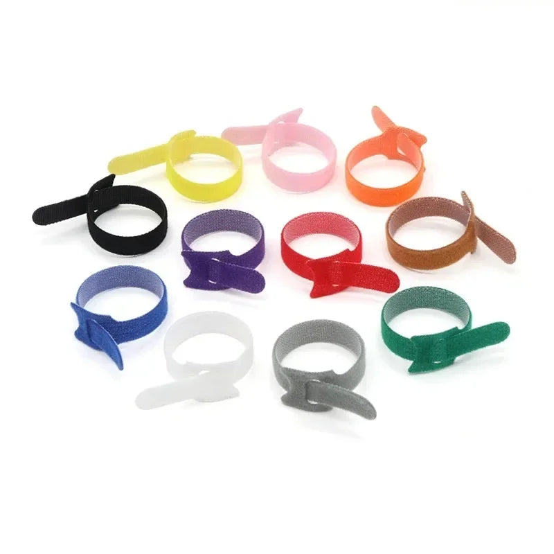 Attaches Auto Adhesive Velcros Strap 10/30/50Pcs Wire Fixing Strap Sewing Reusable Long T-tie Computer Data Cable Ties DIY Tape Peaceful Pleasures Health and Wellness