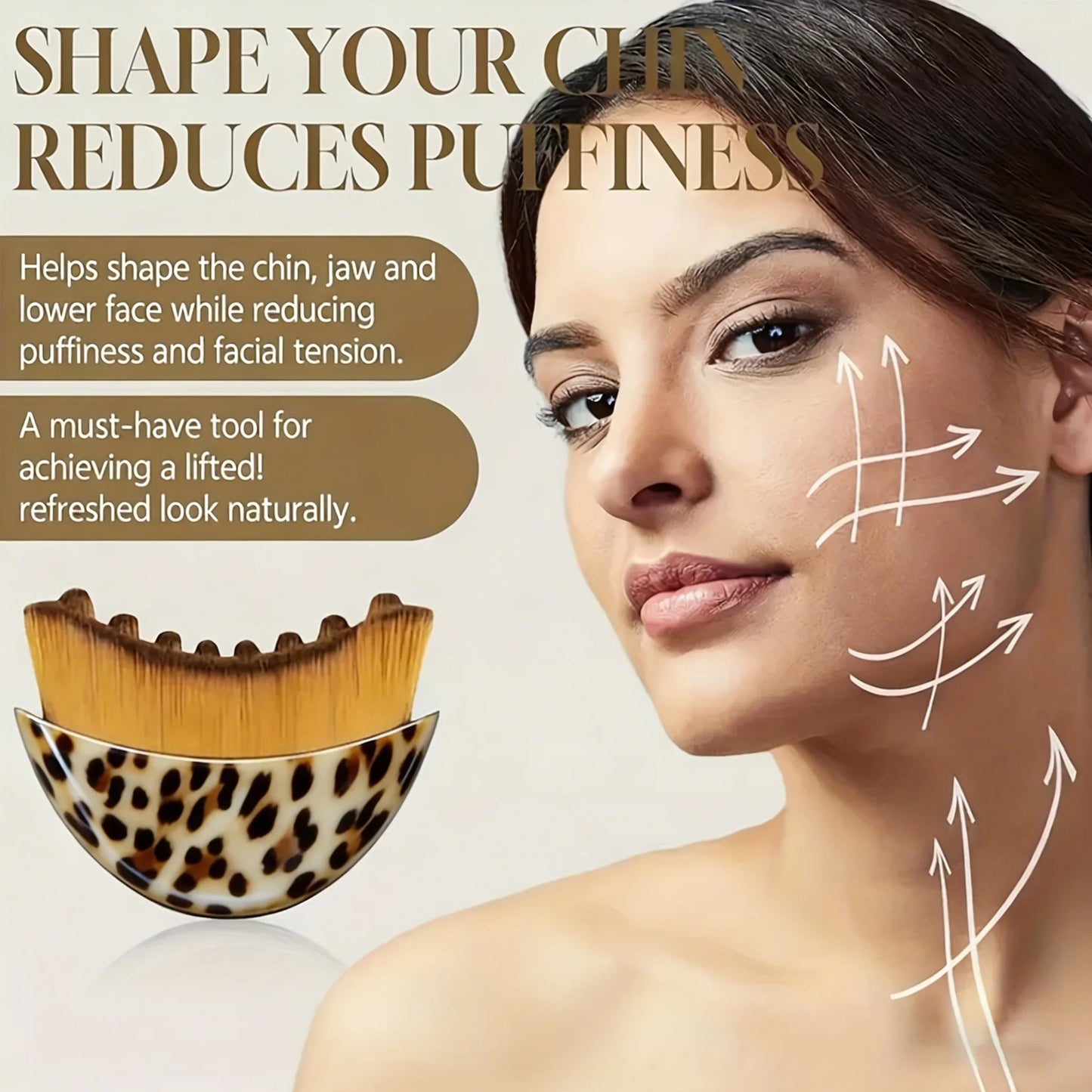 Face Contour Sculpting Brush – Jawline & Chin Massager