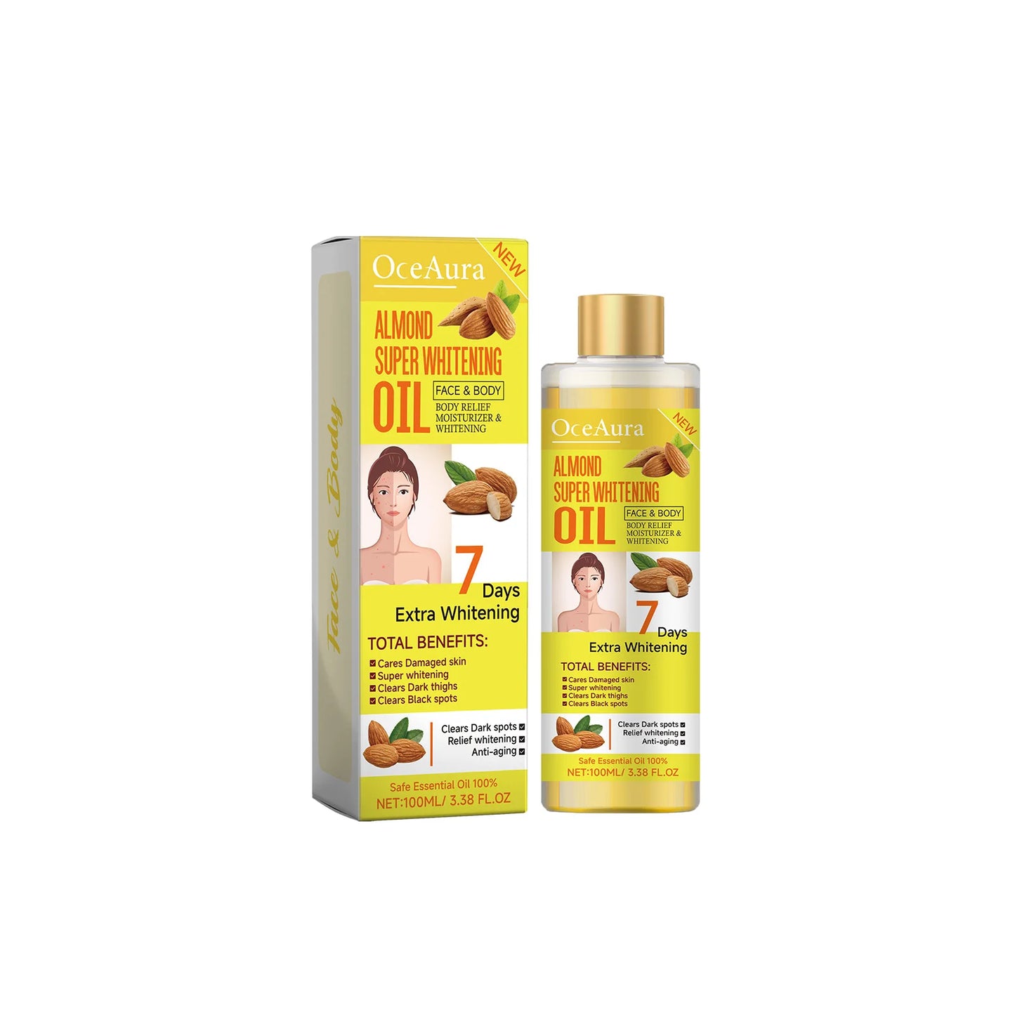 OceAura Skin Brightening Body Oil 100ml – Papaya & Turmeric