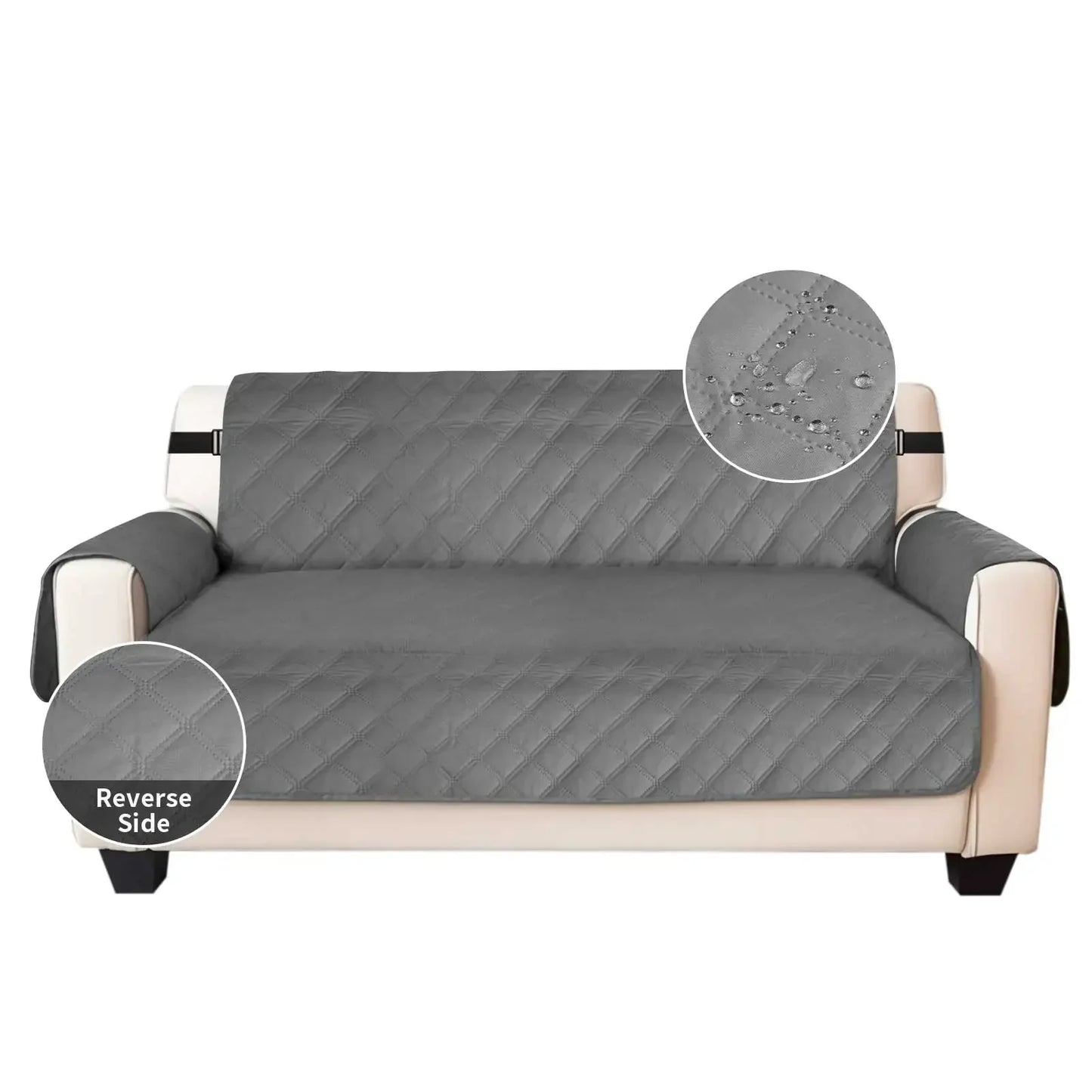 Waterproof Reversible Quilted Sofa Cover | Pet & Kid Safe