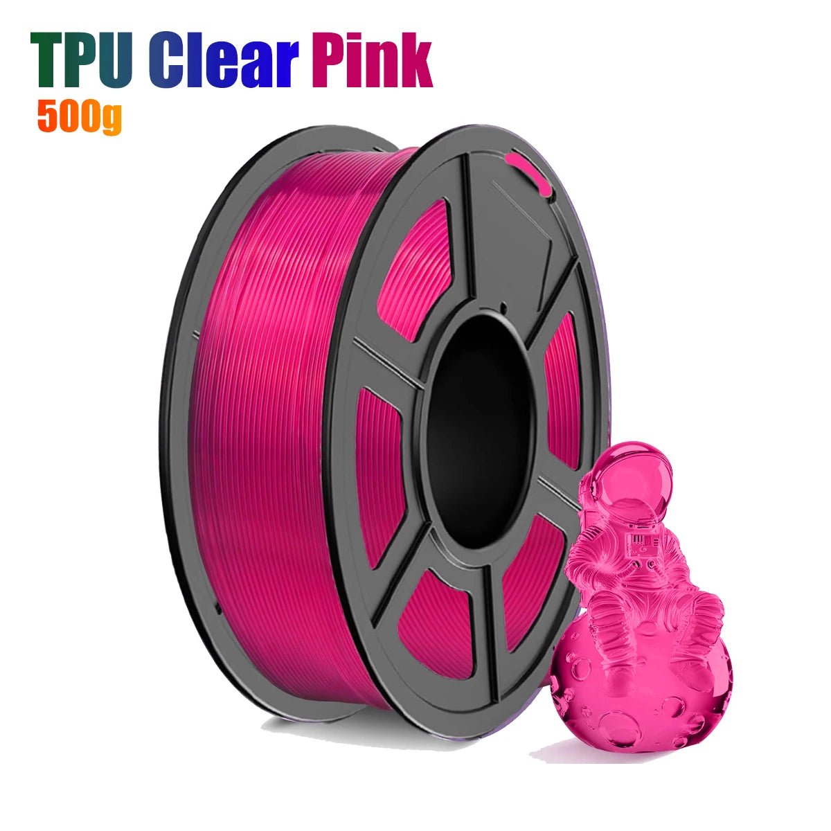 DINGSUN 3D 1.75mm Transparent TPU Filament Shore 95A Flexible