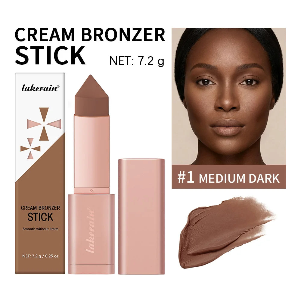 Contour Stick Bronzing Cream Bronzer Stick Contouring Instant Highlights Dark Circles Face Contour Facial Foundation Makeup Peaceful Pleasures Health and Wellness 1medium dark