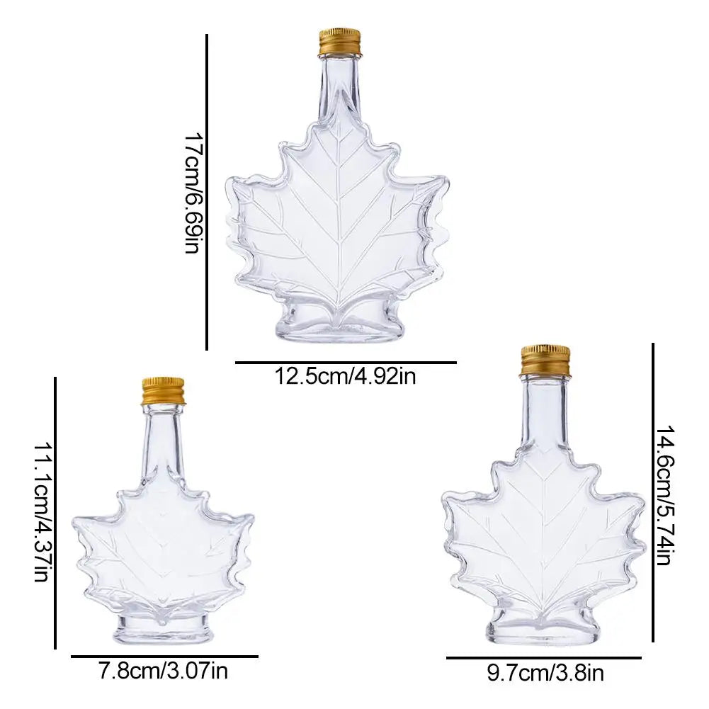 Mini Glass Whisky Leaf Shape Bottles for Liquor Peaceful Pleasures Health and Wellness