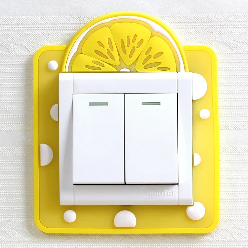 1pcs Children Bedroom Switch Stickers Home Decoration Luminous Silicone Switch Covers Kawaii Cartoon Animals Switch 3D Stickers Peaceful Pleasures Health and Wellness type6