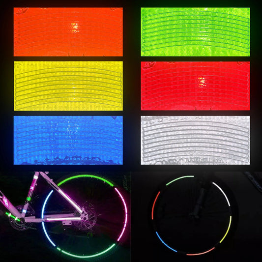 Reflective Stickers Made,Super Reflection, Safety Reflective Tape for Car Trailer Truck Bike Motorcycle Peaceful Pleasures Health and Wellness 6PCS color