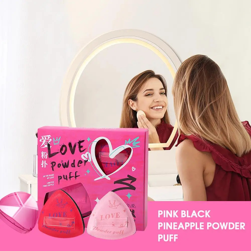 Dual-purpose Powder Puff & Beauty Blender Sponge Triangle Makeup Sponge For Face & Body, Flawless Finish Setting Powder Puff Set Peaceful Pleasures Health and Wellness