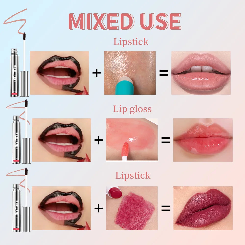 4colors Lip Liner Tattoo Matte Peel Off Enhance Lips Lip Liner Waterproof Long Lasting Moisturizing Lips Gloss Tattoo Cosmetics Peaceful Pleasures Health and Wellness