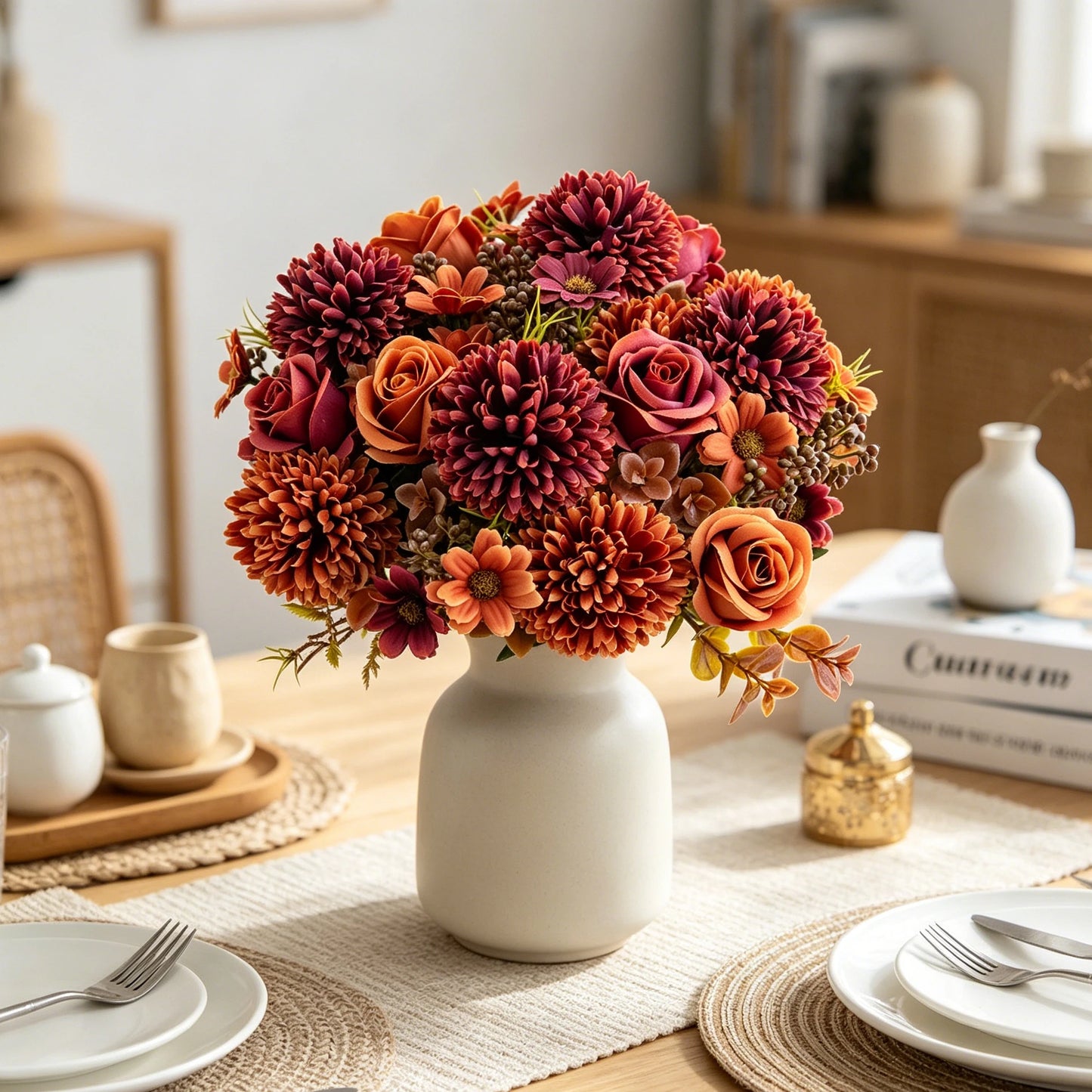 Artificial Silk Rose Bouquet – Wedding & Home Decor