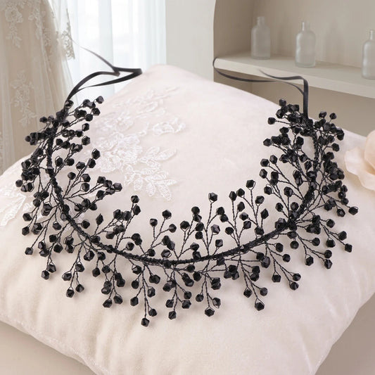 Beaded Red Leaf Bridal Wedding Headband Hair Accessory For Bride And Bridesmaid Peaceful Pleasures Health and Wellness