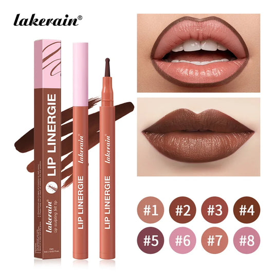 Lakerain Waterproof Lip Liner Pen – Ballpoint Felt Tip, 8 Shades Lip Liner Pen Oasis Select