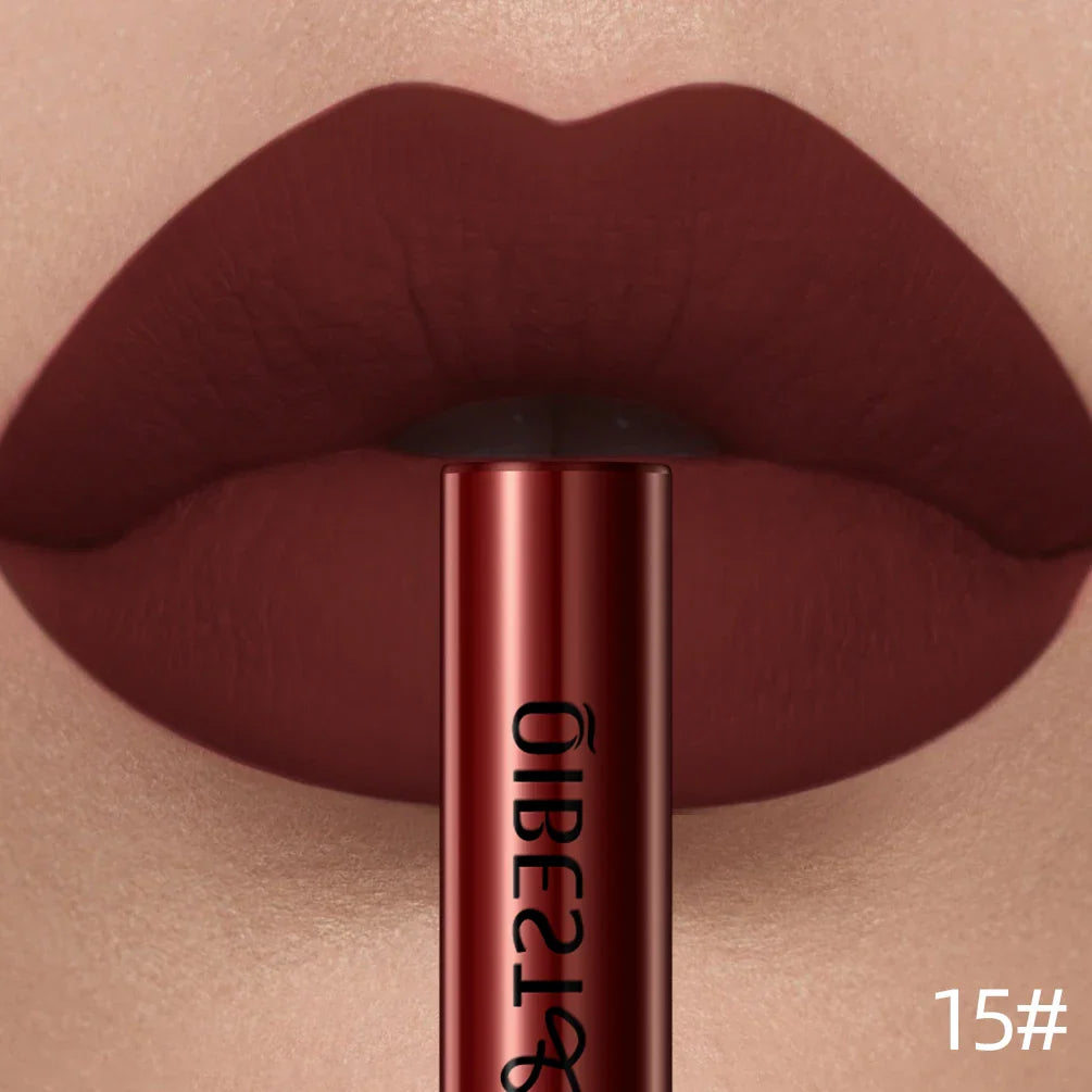 QIBEST Matte Liquid Lipstick – Long-Lasting Velvet Lip Gloss
