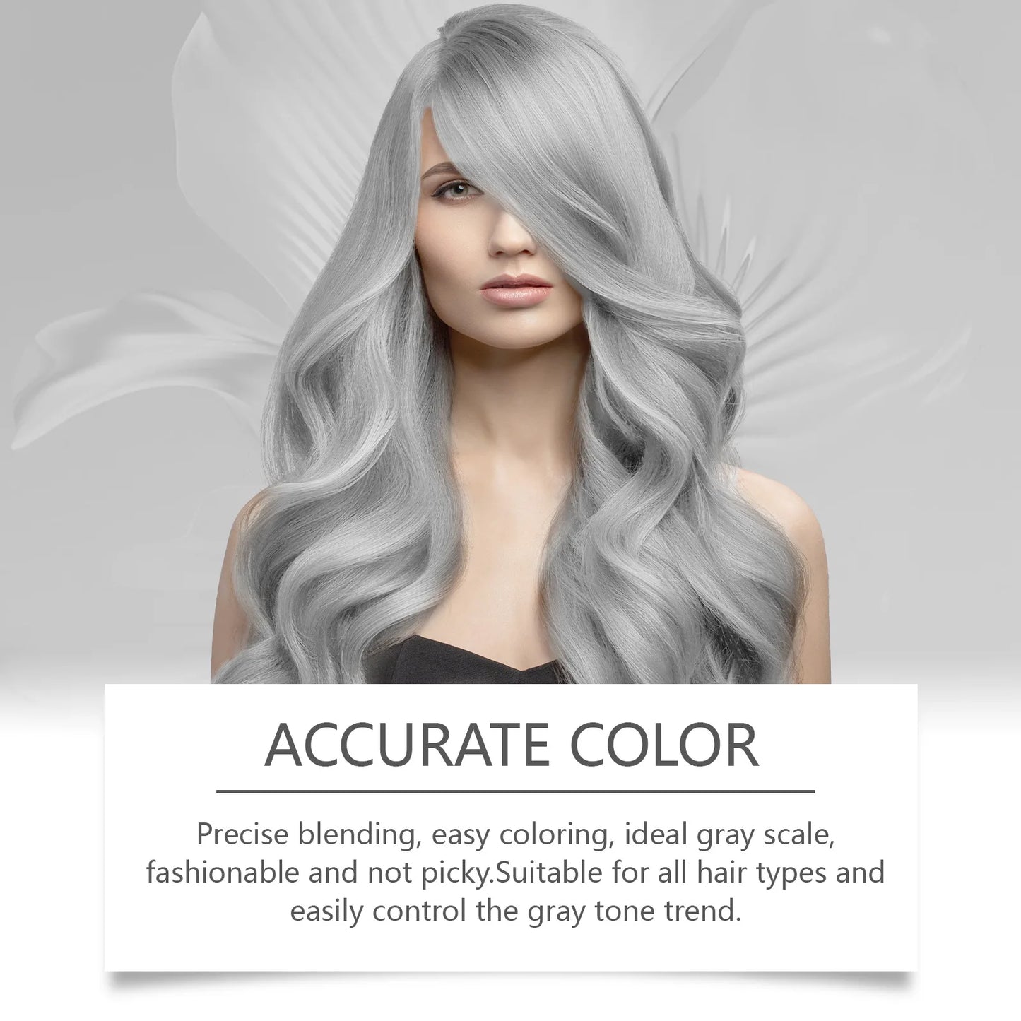 HOEGOA Permanent Gray Silver Hair Dye Cream 100g | Plant-Based