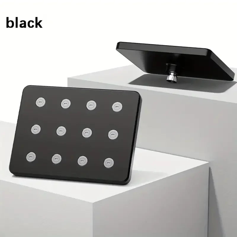 High-Pressure Square Rainfall Shower Head Set – Universal Fit