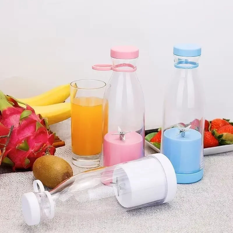 420ml Electric Juicer Mini Wine Bottle Blender Fruit Mixers 6 Blades Charging Juicer Cup Small Household Portable Juicer Blender Peaceful Pleasures Health and Wellness