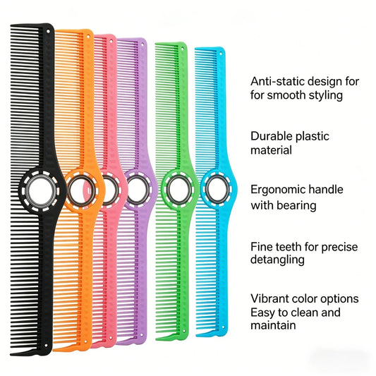 Professional Detangling Hair Comb with Metal Ring | Salon Tool Hair Styling Comb Peaceful Pleasures Health and Wellness