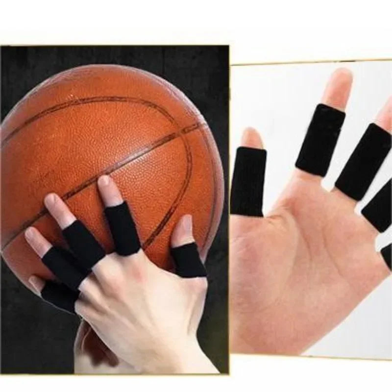 10-Pack Elastic Finger Protector Sleeves | Basketball Volleyball Finger Protector Sleeves Peaceful Pleasures Health and Wellness