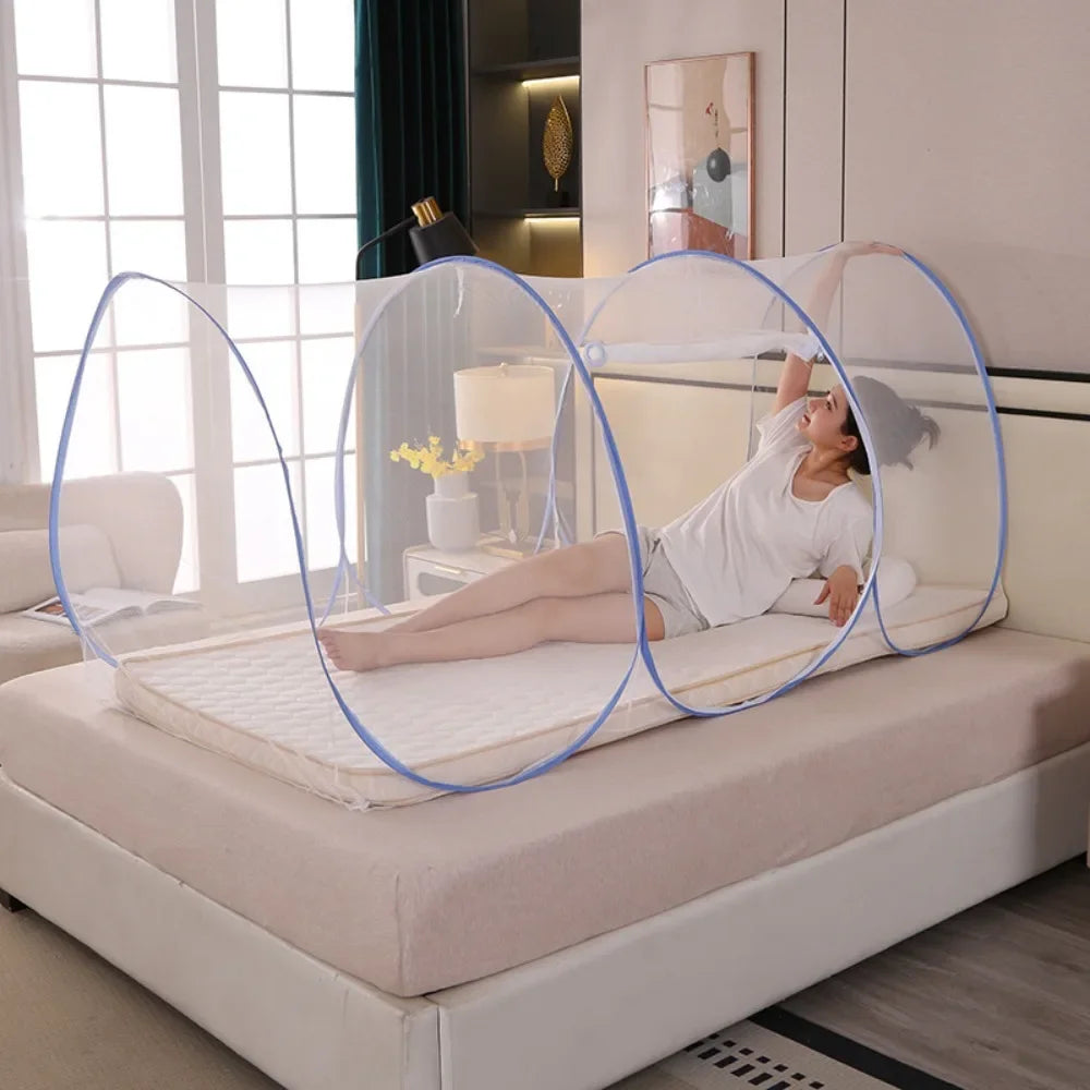 Portable Folding Travel Mosquito Net – Single Bed Screen Tent