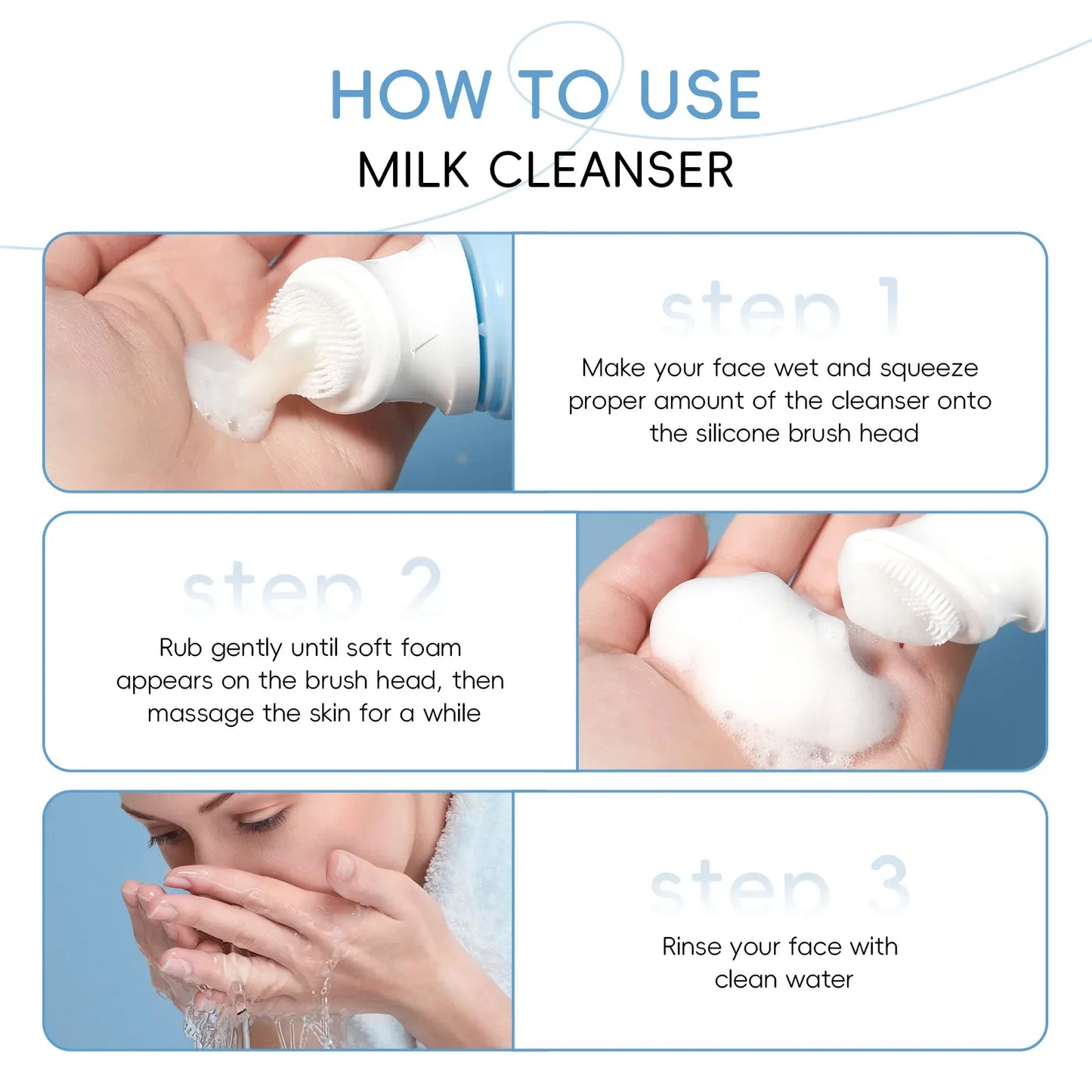 LAIKOU Milk Foaming Cleanser – Amino Acid Deep Clean 80g