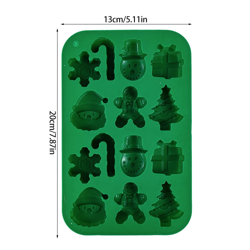 Christmas Themed Silicone Chocolate Mold Handmade Candy Mold DIY Silicone Soft Mold Christmas Silicone Chocolate Mold Practical Peaceful Pleasures Health and Wellness