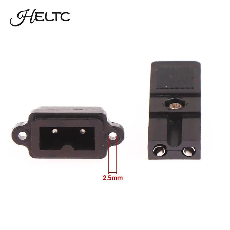 2-Pin DC Power Plug Connector | 2-Core EU Socket 250V 10A Power Plug Connector Peaceful Pleasures Health and Wellness
