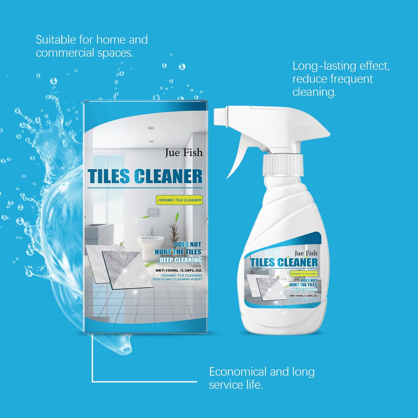 Heavy Duty Marble & Tile Cleaner Spray 100ml – Streak-Free