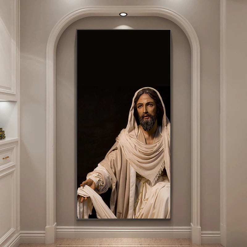Salvador Dali The Christ Giclee Oil Paintings on The Wall Posters and Print Wall Hanging Pictures for Home Living Room Decor Peaceful Pleasures Health and Wellness w1334 jesus-3 20x40cm