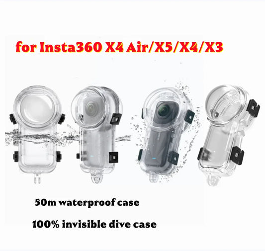 50M Waterproof Dive Case for Insta360 X4 X5 X3 Housing Waterproof Camera Housing Oasis Select